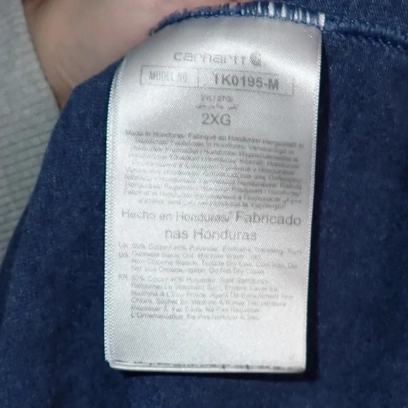 Carhart Navy and Green Relaxed Fit Graphic Tee size 2XL - Picture 3 of 7